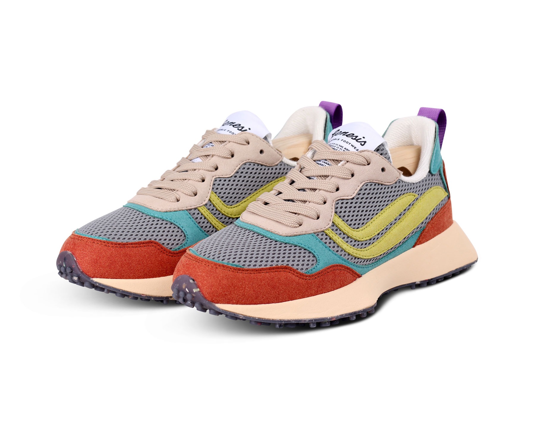 Sneaker G-Marathon Multi Mesh Rust/Grey/Shilf | Genesis Footwear