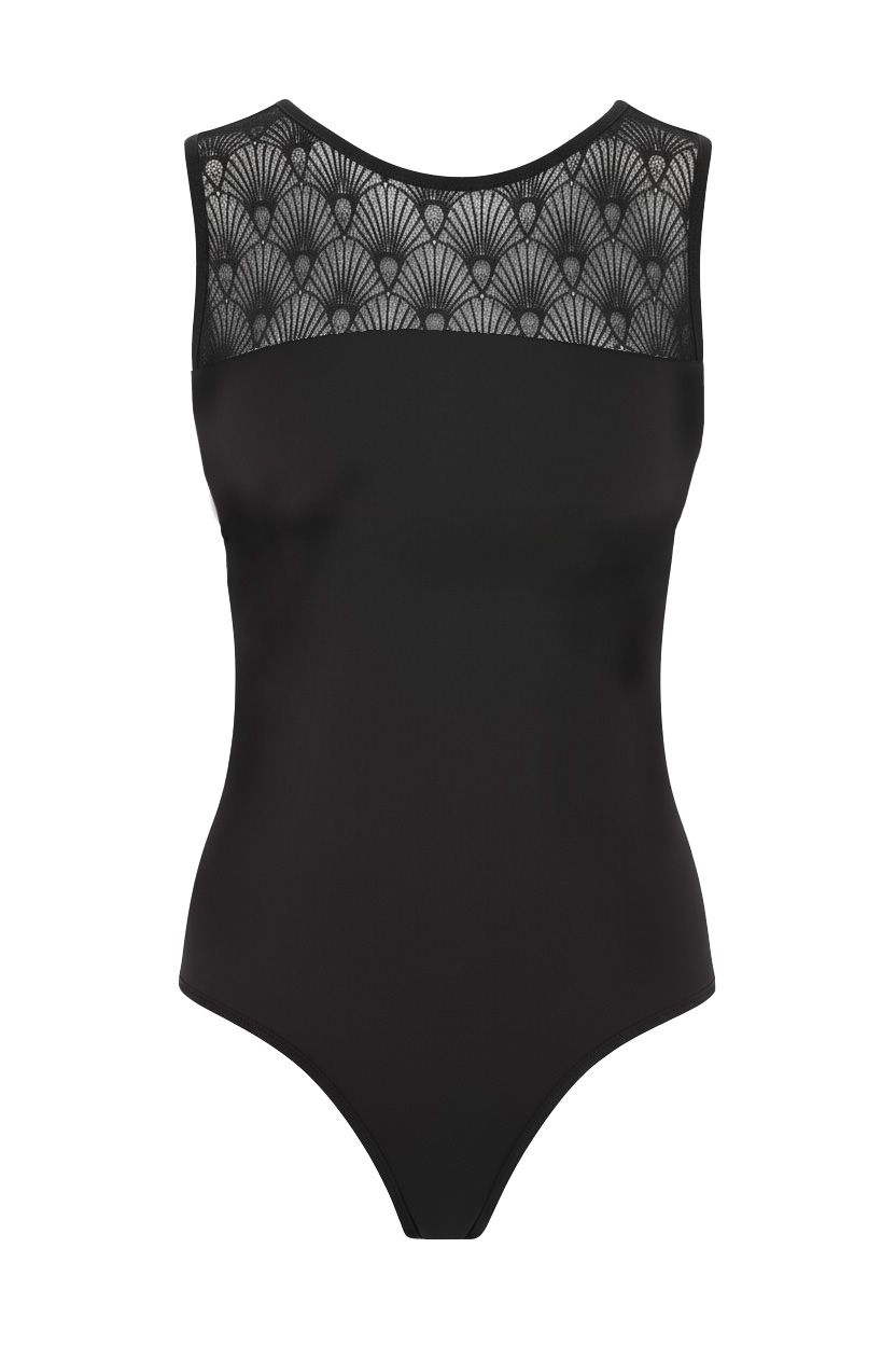 Body LACE schwarz mit Spitze und Tencel Modal