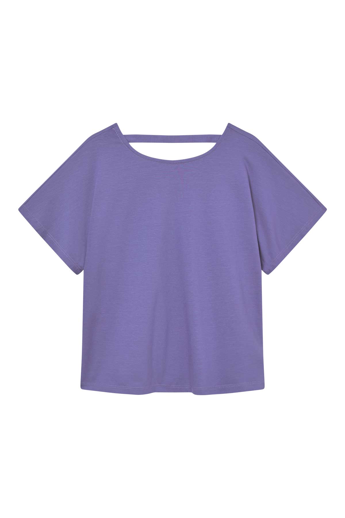 Rückenfreies Shirt FARI in Lavendel aus TENCEL® mit tiefem Rückenausschnitt