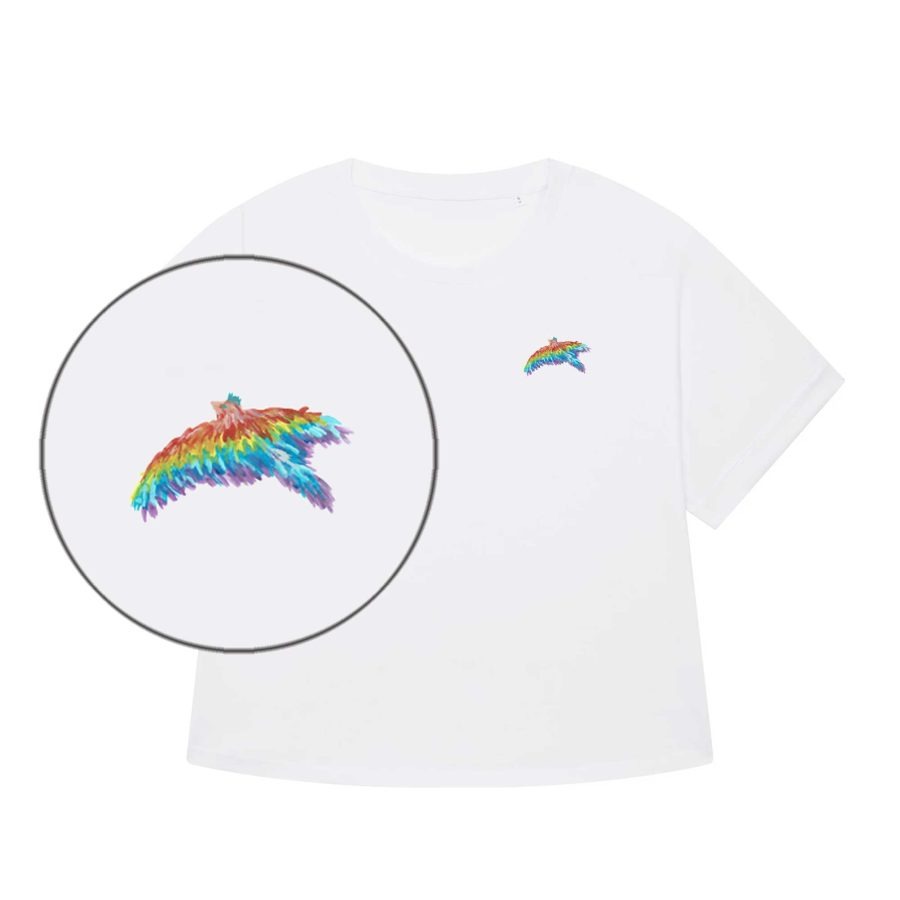 T-Shirt BIRDY weiß aus Bio-Baumwolle