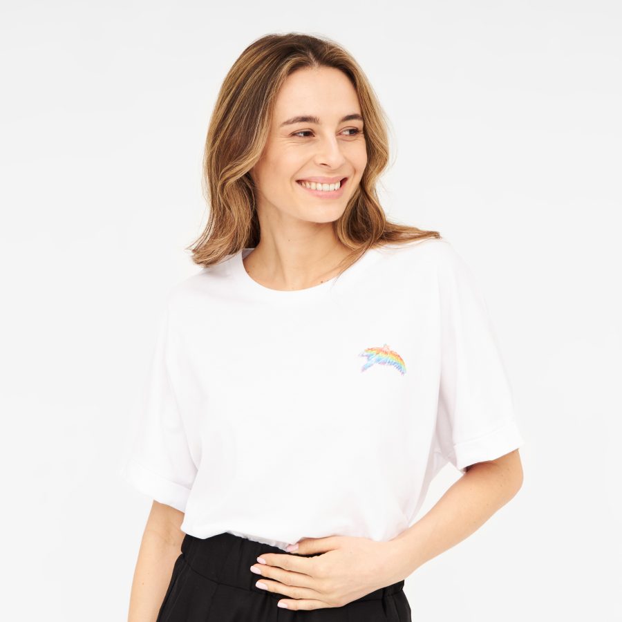T-Shirt BIRDY weiß aus Bio-Baumwolle – Bild 2