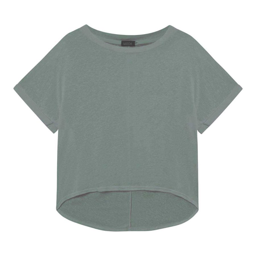 Leinenshirt LARI in Aqua Türkis – Bild 4