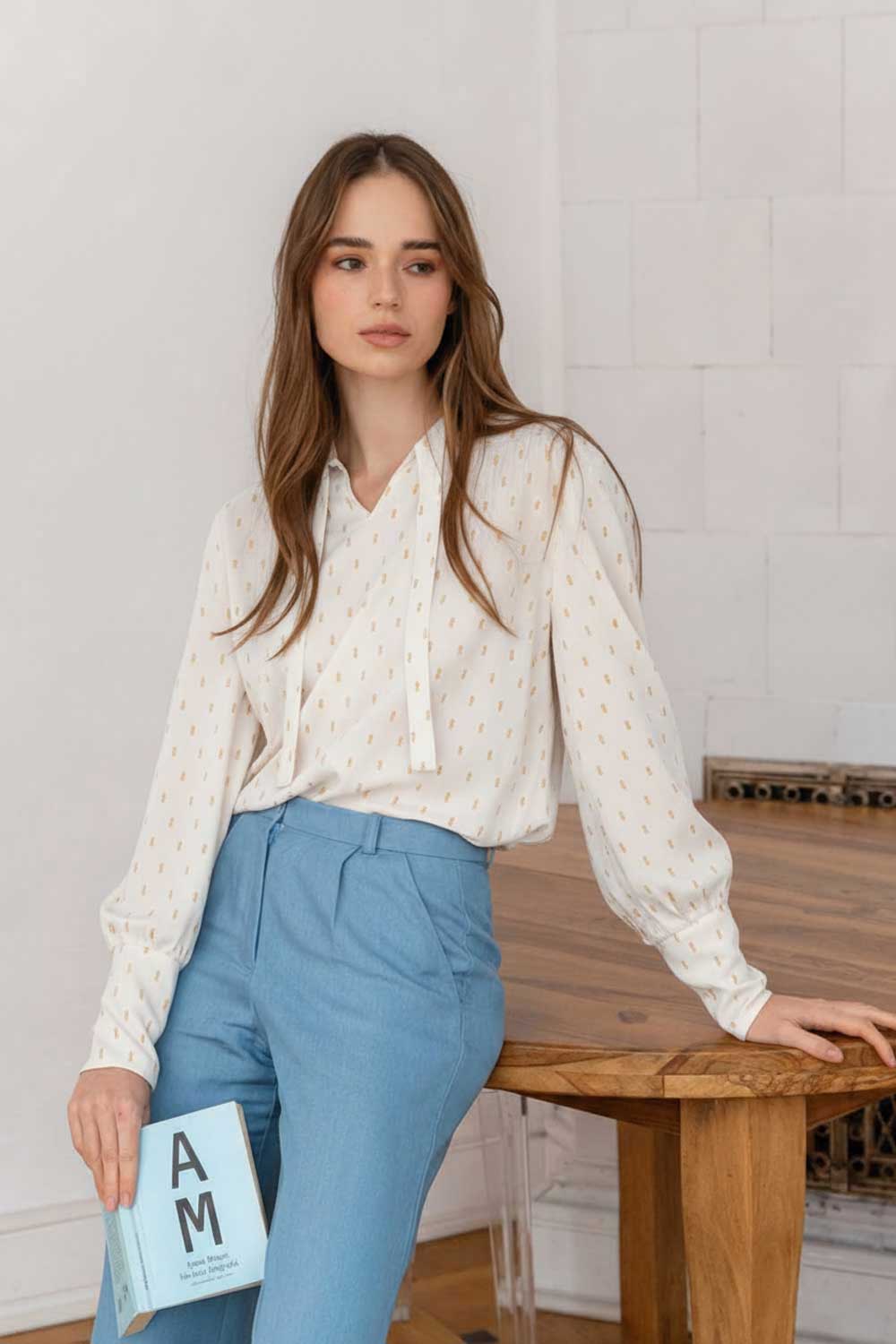 Bluse BANDA creme-gold