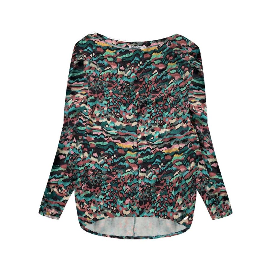 SLABBY - bunt gemustertes Oversize Longsleeve aus ECOVERO™ – Bild 3