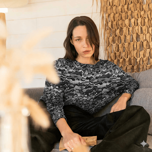 SLABBY - gemustertes Oversize Longsleeve aus ECOVERO™