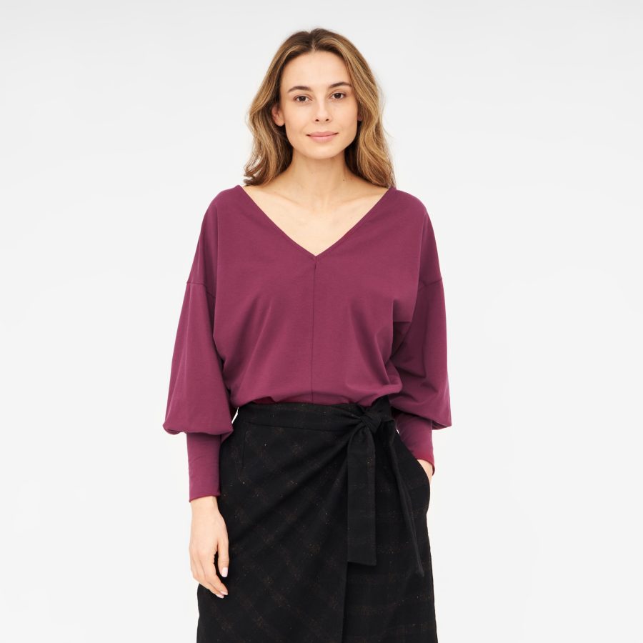 Longsleeve AVA Beere aus Bio-Baumwolle – Bild 2