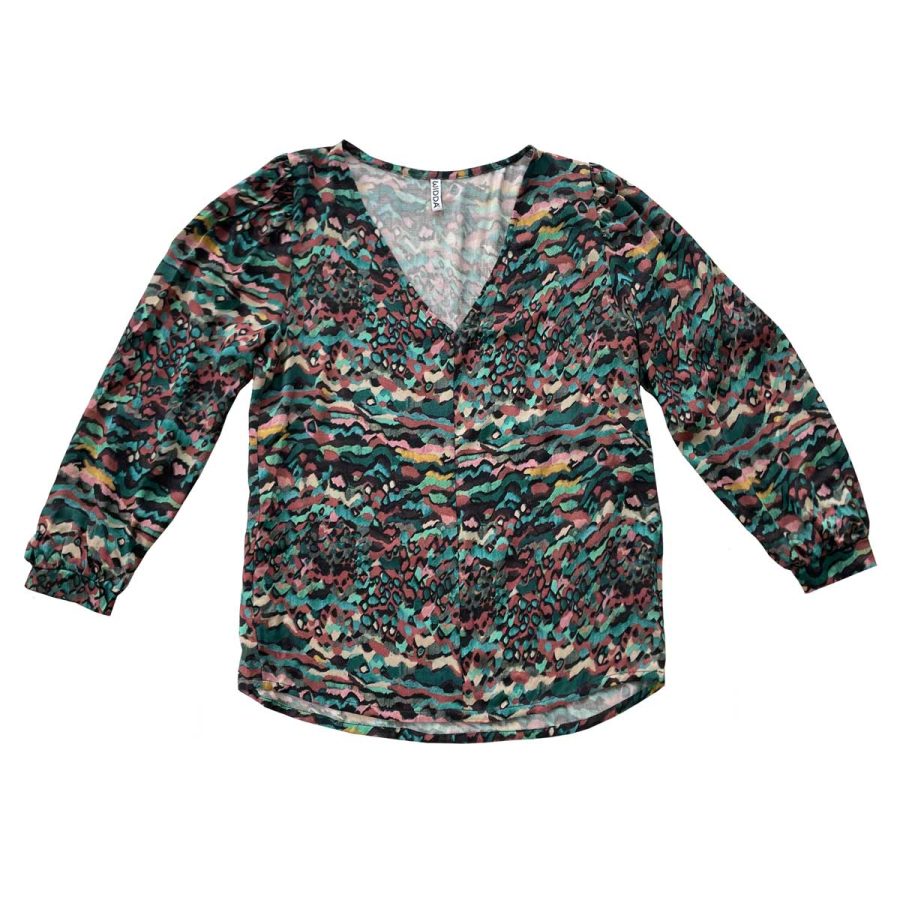 Bluse LUBO mit buntem Grafik Print aus Ecovero Viskose