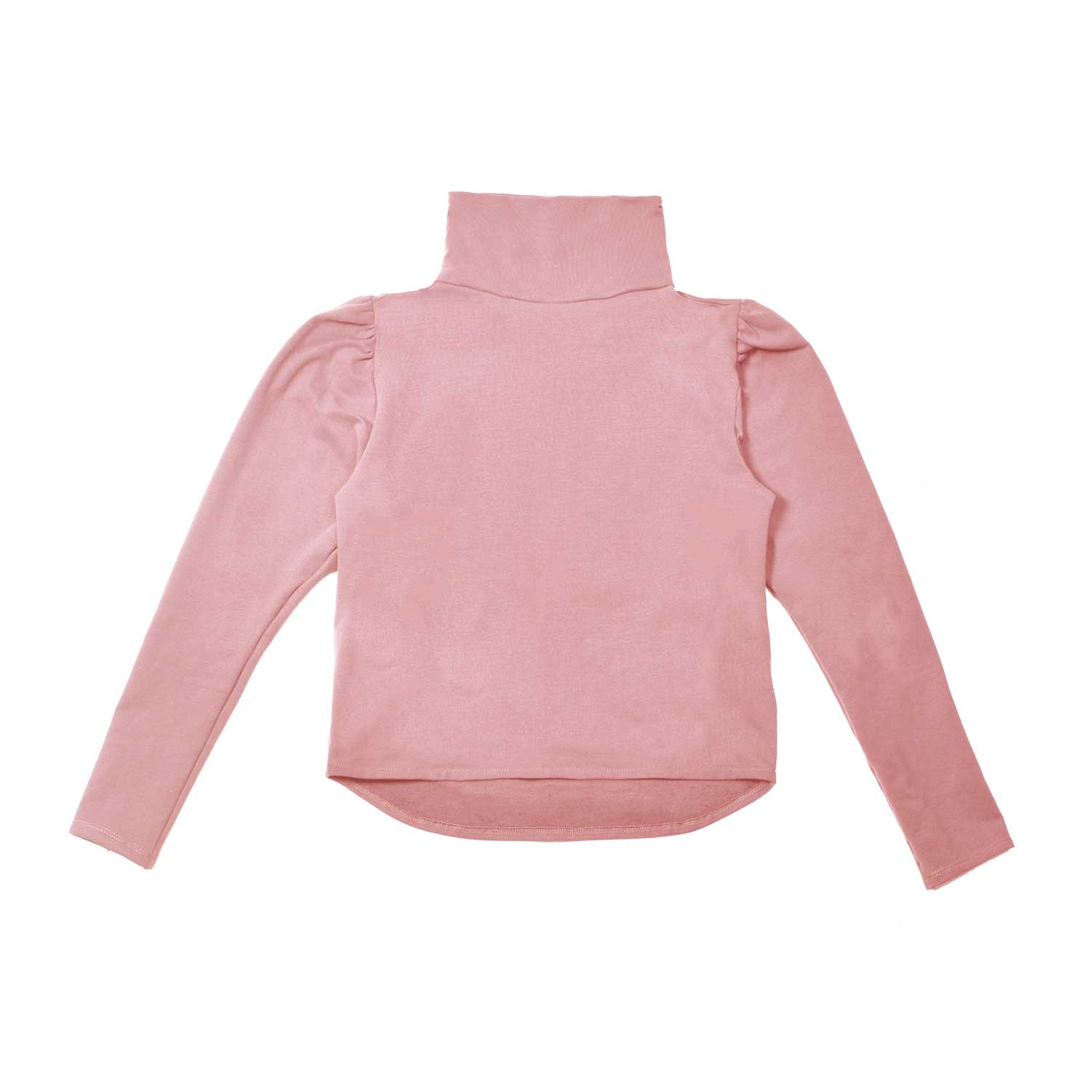 Rolli POUF Rosa – nachhaltiger Rollkragenpullover mit Puffärmeln aus Bio-Baumwolle, weich & fair produziert