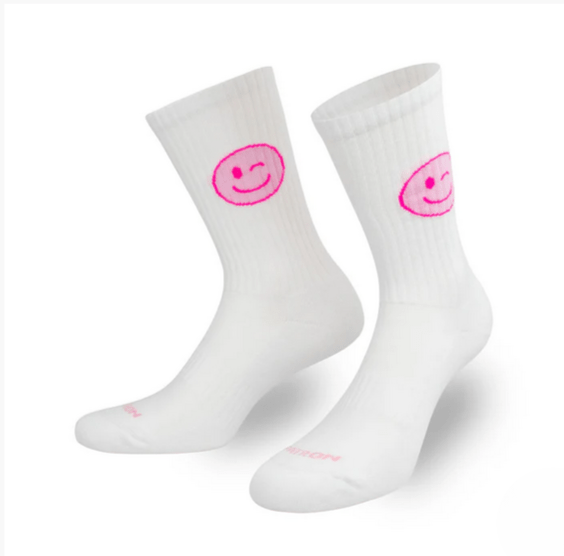 Sportsocken Zwinker Smile pink& gelb | Fair & nachhaltig