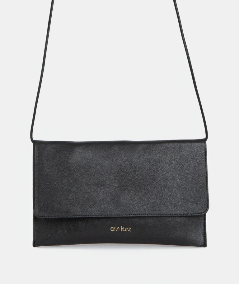 Dünne Clutch in Schwarz von AnnKurz