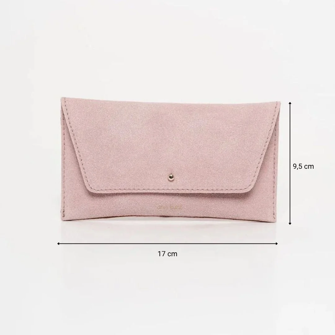 AnnKurz Mini Envelope in Suede Rosa