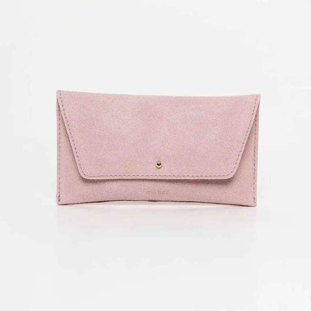 AnnKurz Mini Envelope in Suede Rosa