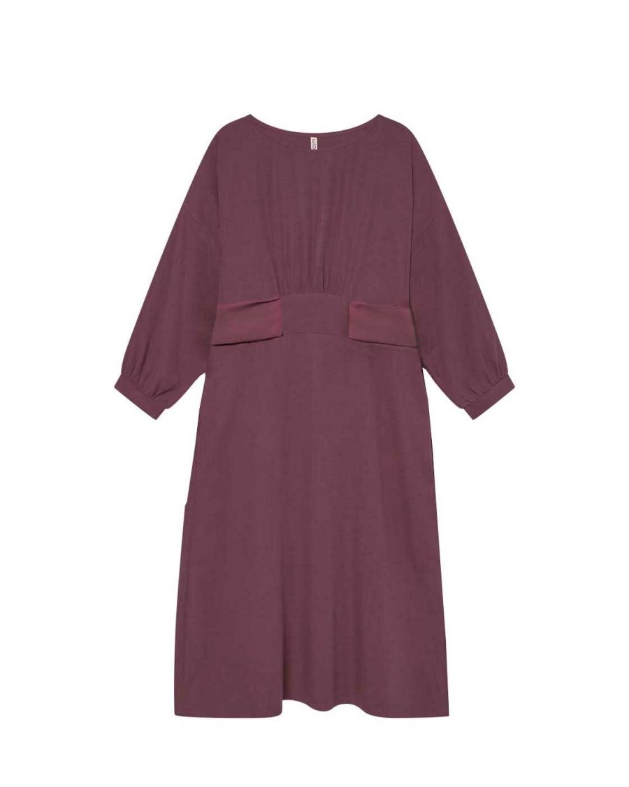 Kleid LISANNE Beere aus ECOVERO® – Bild 3