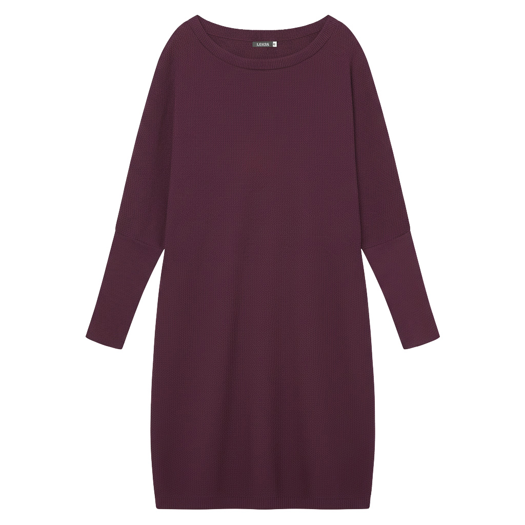 Strickkleid SANTI berry aus Bio-Baumwolle