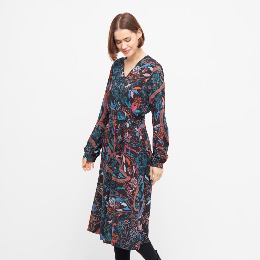 VARBO Midikleid mit Paisley Muster aus ECOVERO™