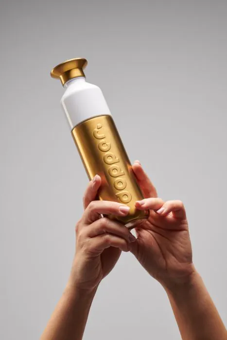 Dopper Steel 490 ml – Nachhaltige Edelstahl Trinkflasche in Gold und Silber