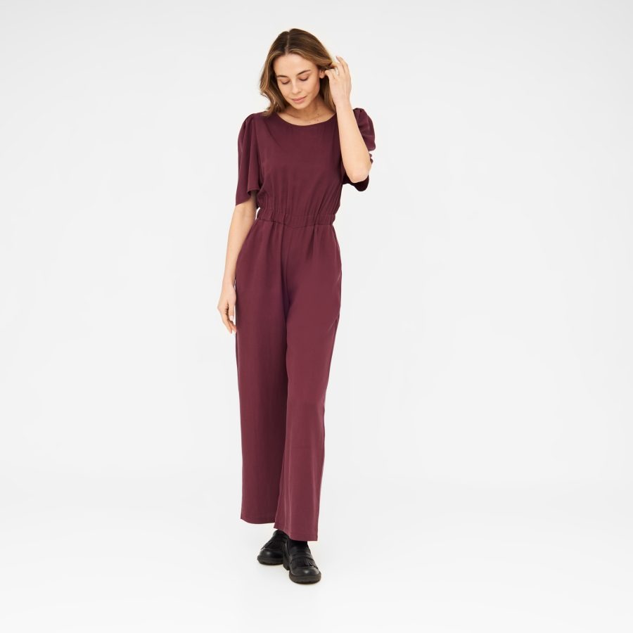 Weinroter Overall CANDY aus TENCEL™ – Bild 3