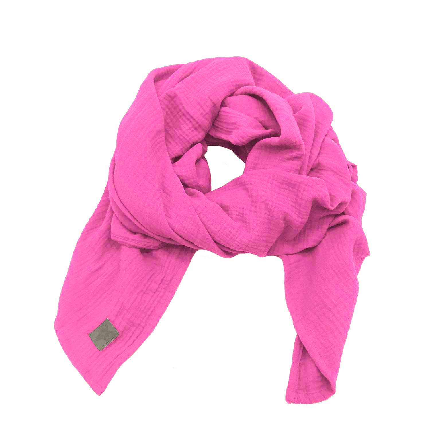 XL Musselintuch aus Bio-Baumwolle in Neon Pink