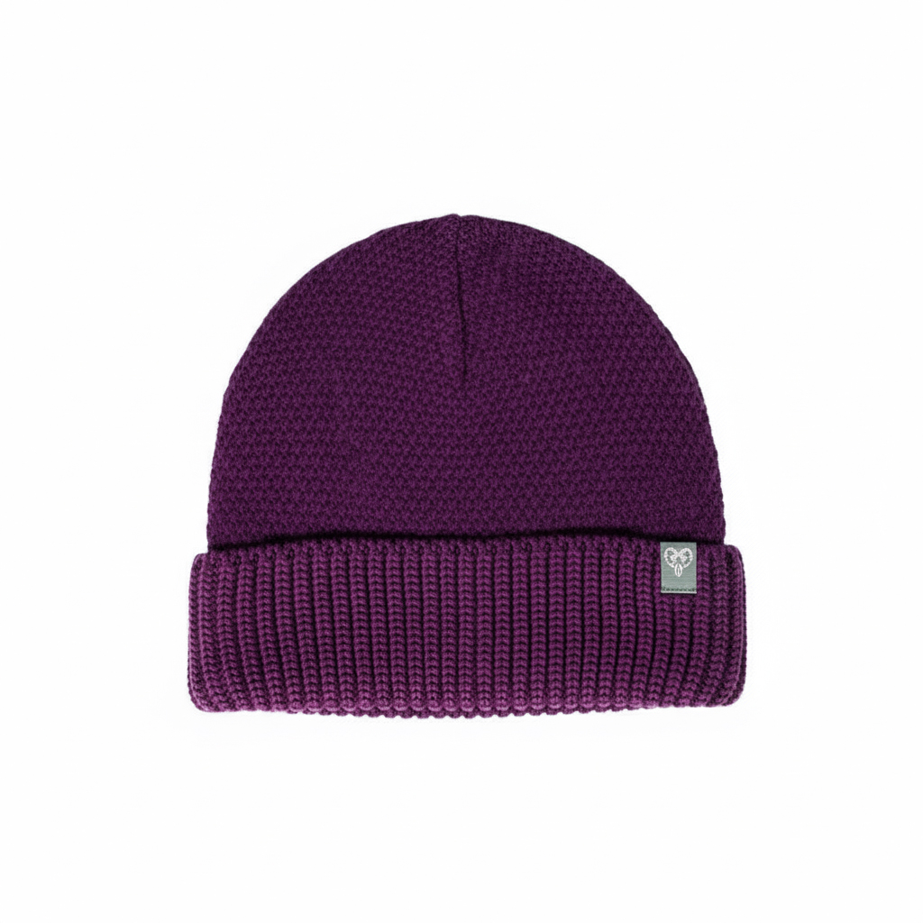 Beanie LANA beere aus Bio-Baumwolle