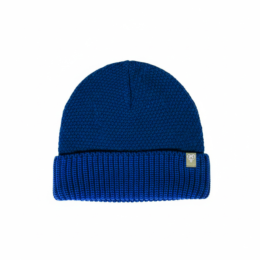 Beanie LORI blau mit Fleece-Einsatz