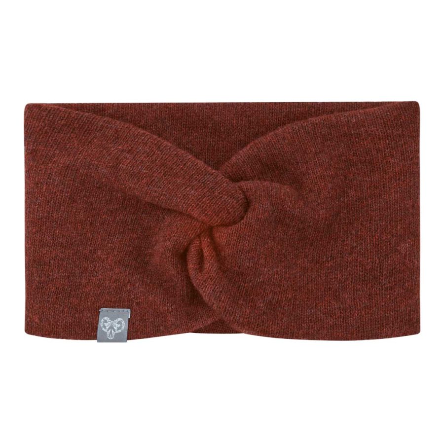 rotes Stirnband aus recyelter Wolle