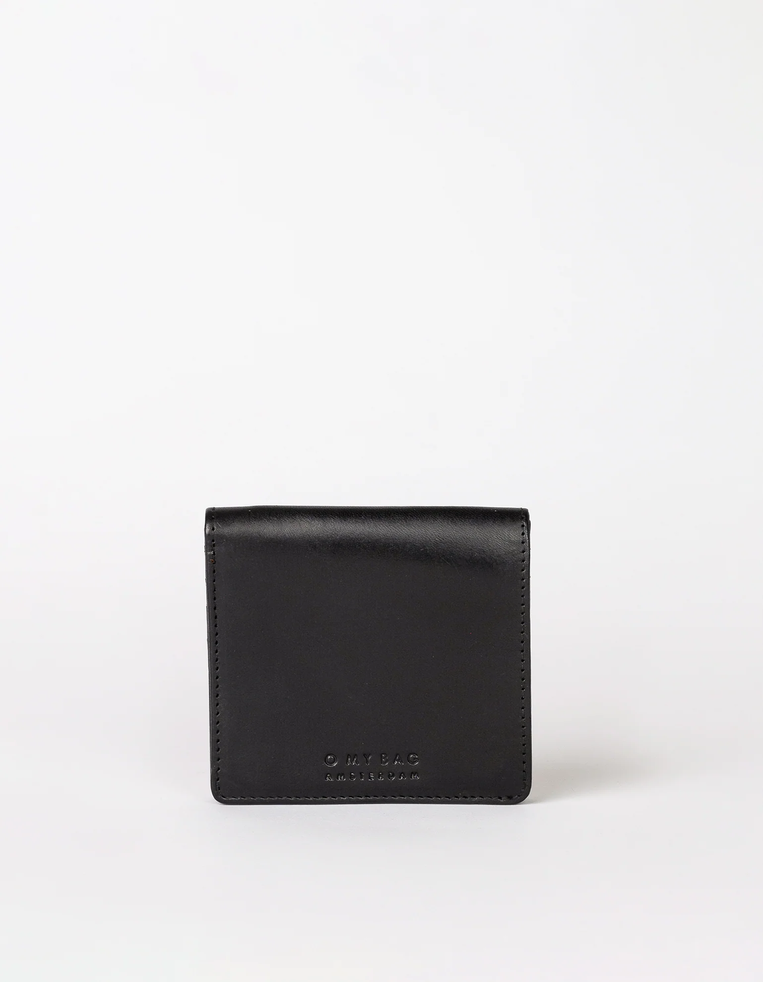 Alex Faltbare Gelbörse Schwarz klassisches Leder von O my Bag