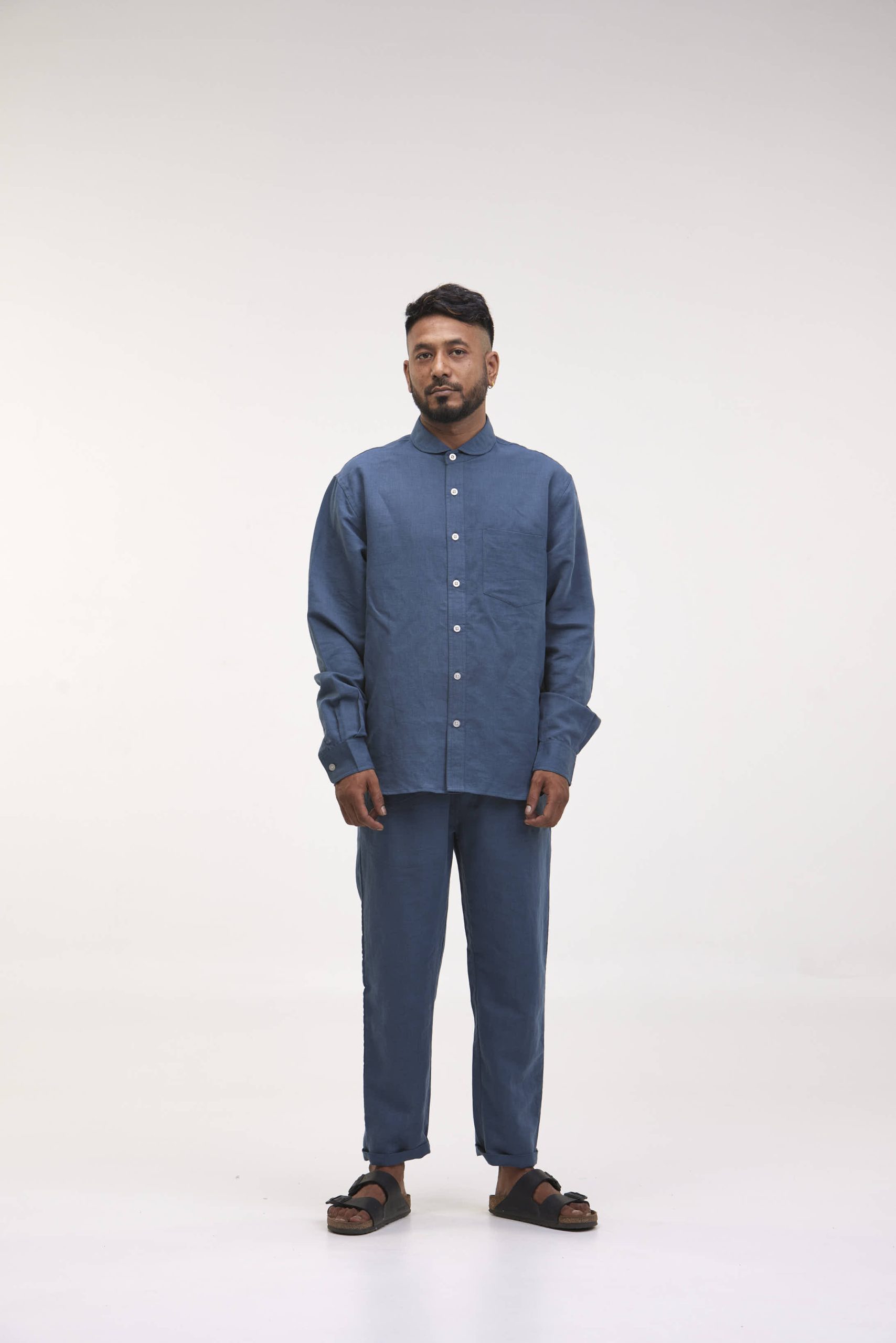 Arniko Hose Nigen Slate aus Leinen Baumwolle nachhaltige Herrenhose