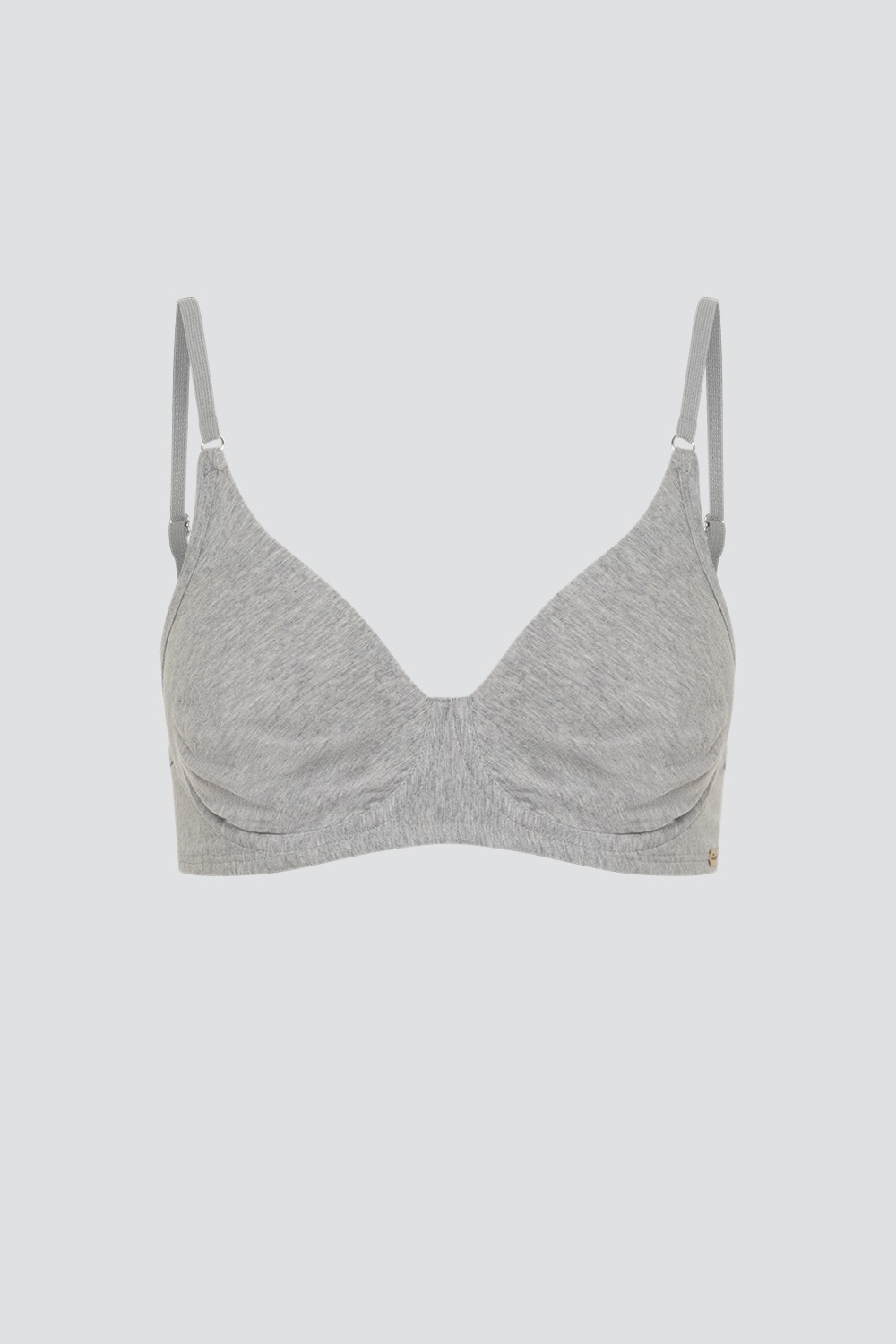 Comazo Bügel BH aus Bio-Baumwolle in Grau-Melange