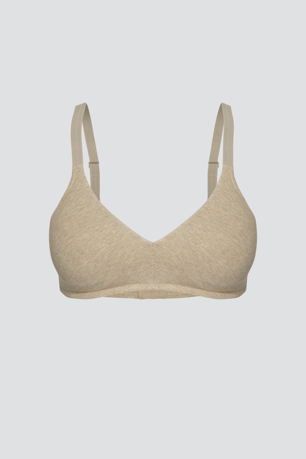 Comazo Bügelloser BH aus Bio-Baumwolle in Beige-Melange