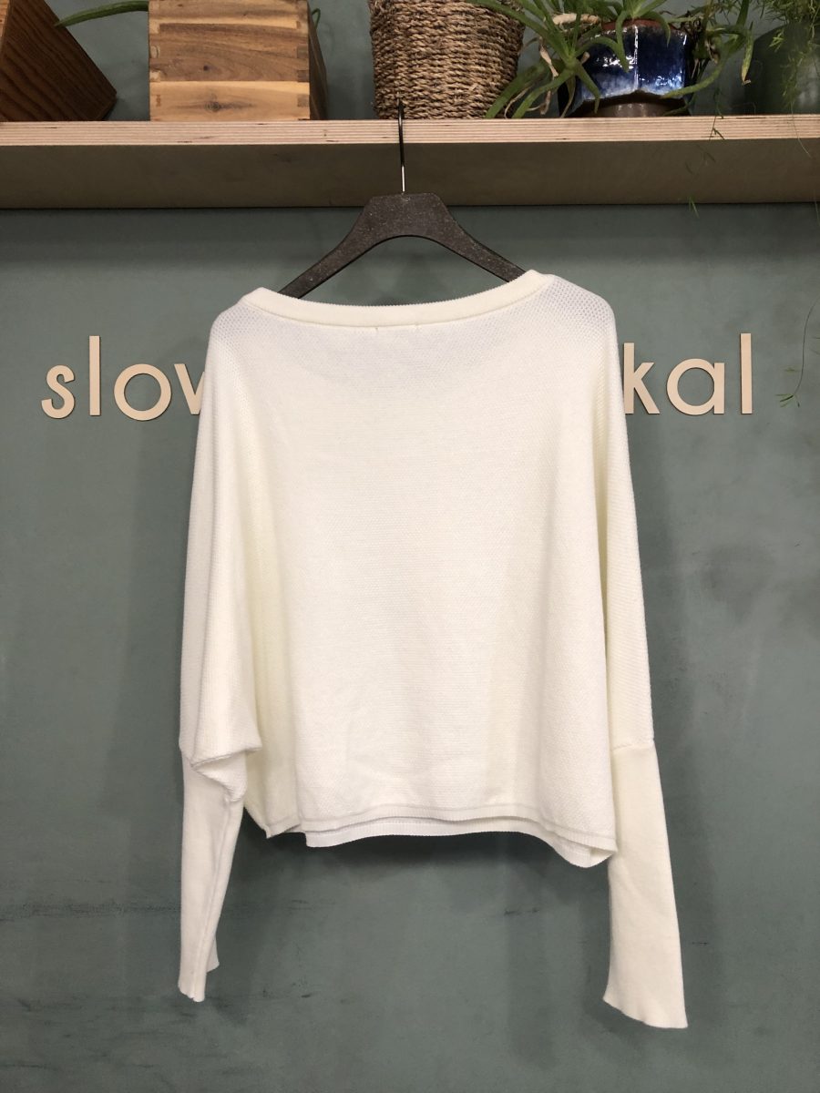 Preloved Strickpullover SLABBY Off White aus Bio-Baumwolle – Bild 3