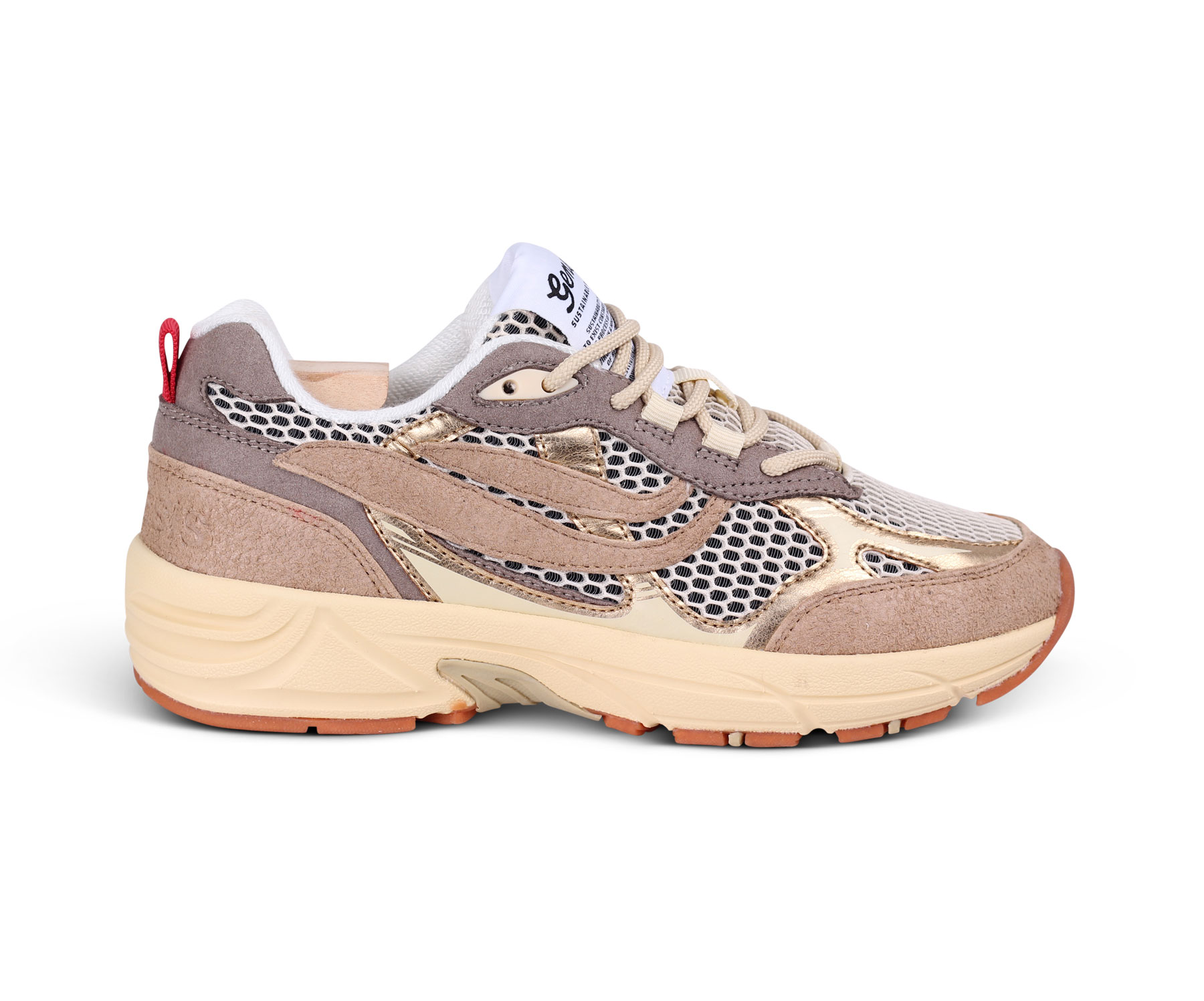 Veganer Sneaker G-ECO 99 Metallic Serial aus recyceltem PU mit Metallic-Finish, fair produziert in Portugal von Genesis Footwear