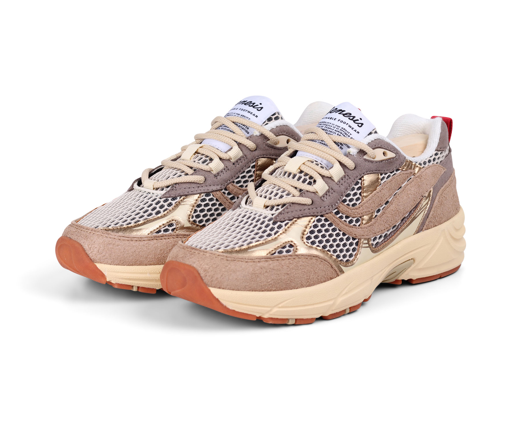 Veganer Sneaker G-ECO 99 Metallic Serial aus recyceltem PU mit Metallic-Finish, fair produziert in Portugal von Genesis Footwear
