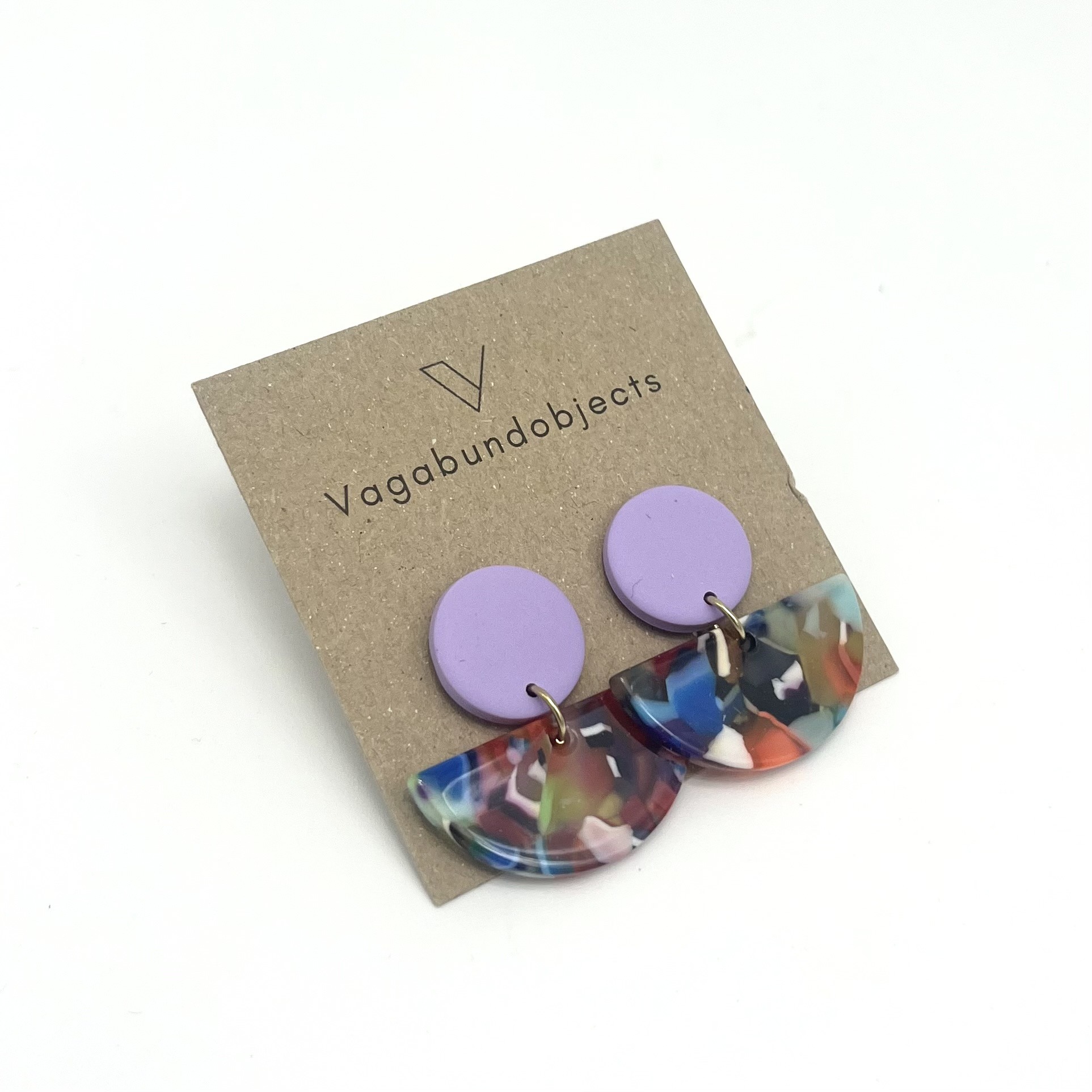Terrazzo Ohrstecker Flieder/Bunt von Vagabund Objects
