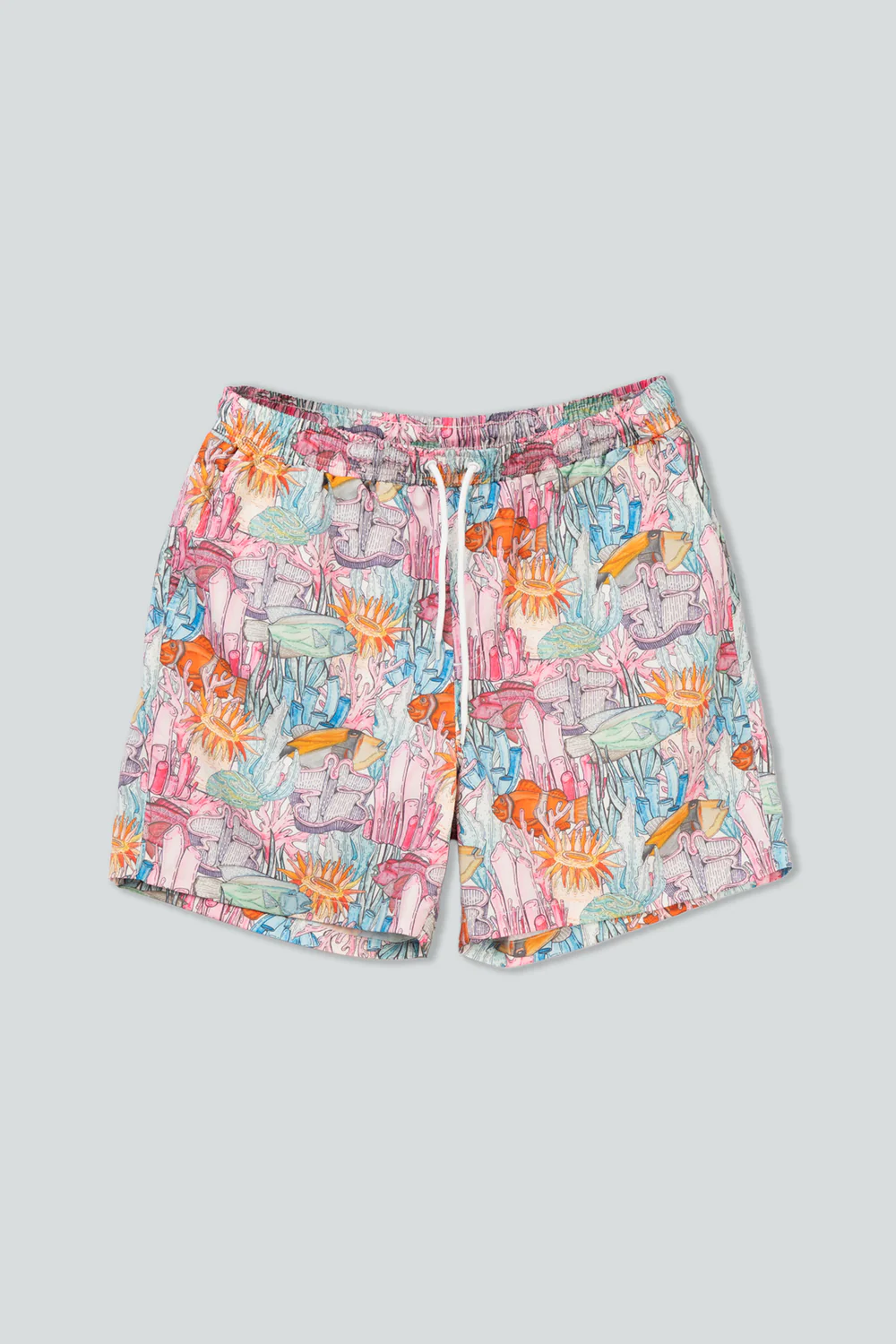 Lakor Underwater Garden Swim Shorts multicolor mit farbigem Unterwasser-Print aus recyceltem Polyester