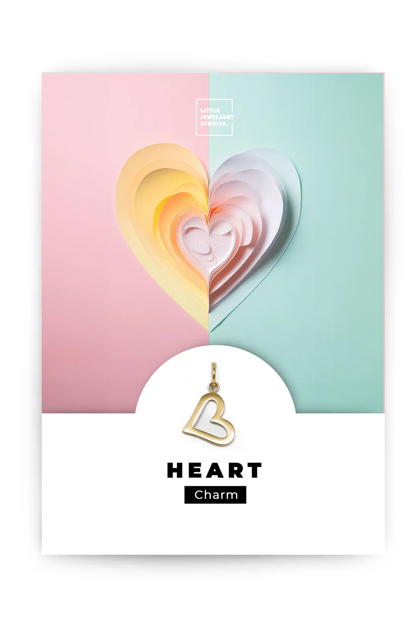 Charm HEART – kleines 18K vergoldetes Edelstahl-Herz als Symbol für Liebe, Freundschaft und besondere Beziehungen