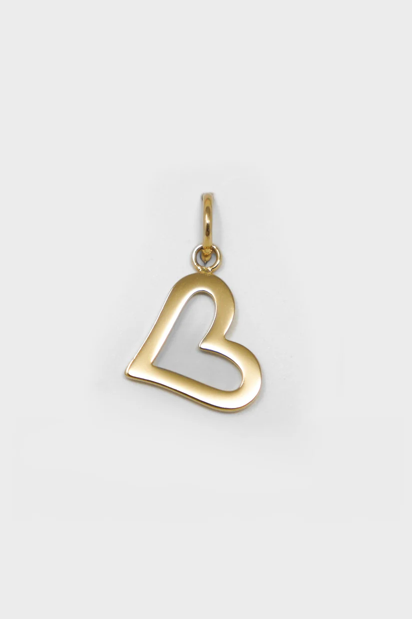 Charm HEART – kleines 18K vergoldetes Edelstahl-Herz als Symbol für Liebe, Freundschaft und besondere Beziehungen