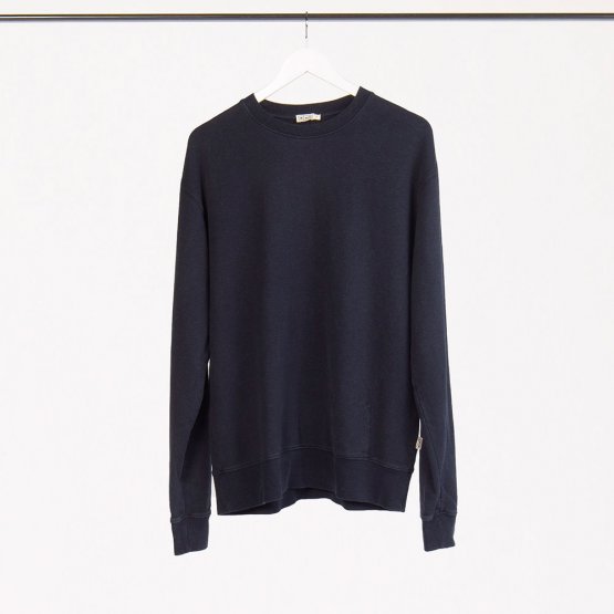 Pullover "Marsh" aus Hanf - weiches Sweatshirt in Dunkelblau für Frauen und Männer - Detailansicht