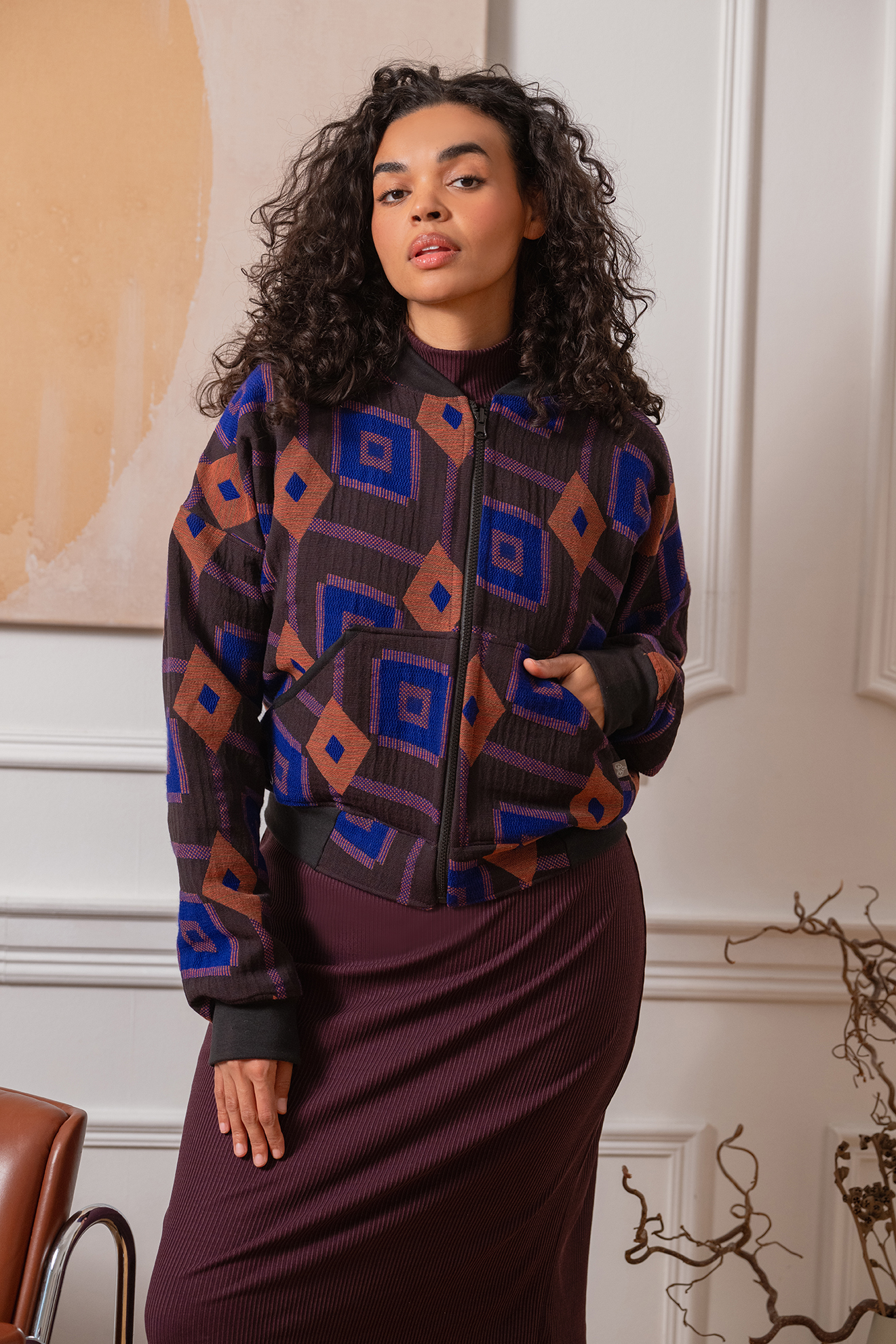 Wende-Blouson TURNER ethno lila