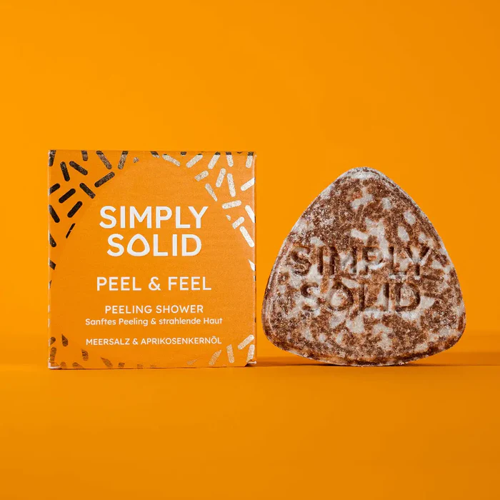 Simply Solid feste Peeling Duschseife Peel and Feel nachhaltige Körperpflege