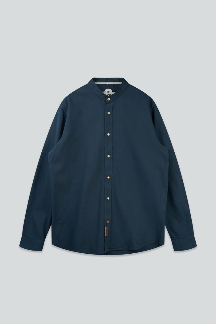 LAKOR Hemd Plain Dal Shirt in Blueberry aus Bio-Baumwolle