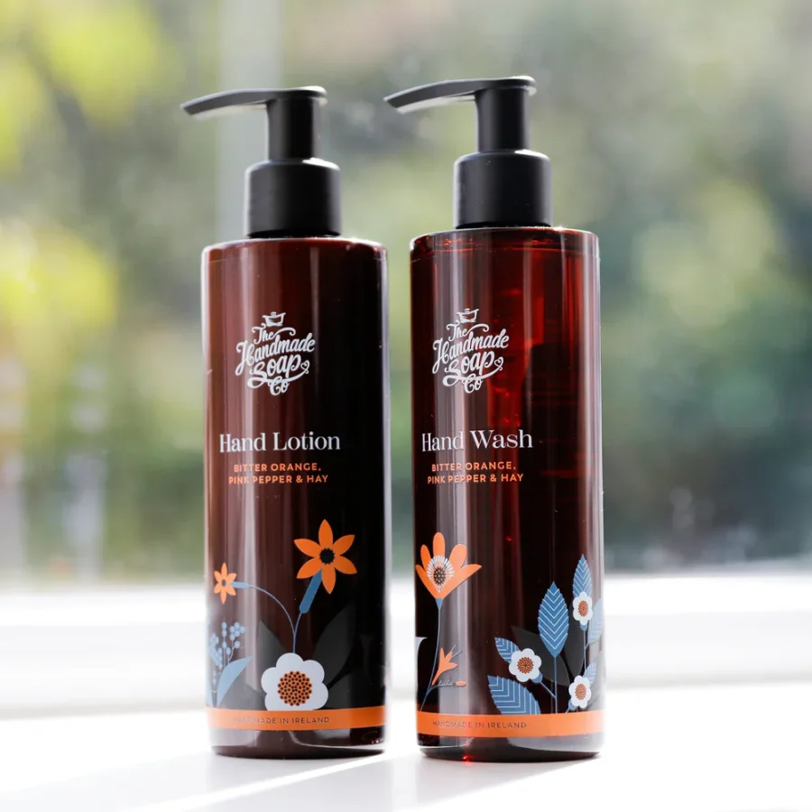 Nachhaltiges Hand Wash & Lotion Set Bitter Orange, Pink Pepper & Hay von The Handmade Soap Company – vegan, handgemacht & plastikfrei