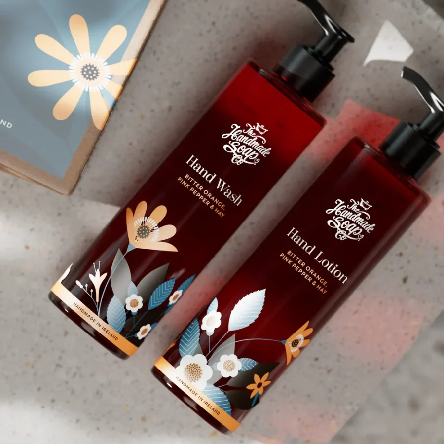 Nachhaltiges Hand Wash & Lotion Set Bitter Orange, Pink Pepper & Hay von The Handmade Soap Company – vegan, handgemacht & plastikfrei