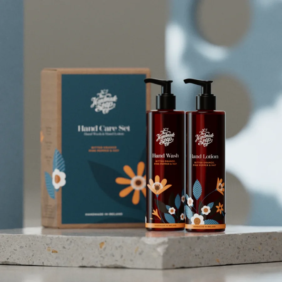 Nachhaltiges Hand Wash & Lotion Set Bitter Orange, Pink Pepper & Hay von The Handmade Soap Company – vegan, handgemacht & plastikfrei