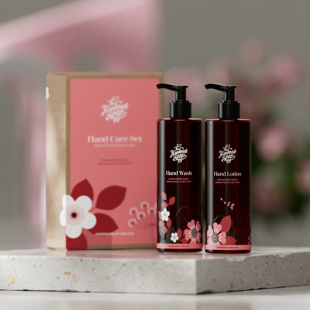 Nachhaltiges Hand Wash & Lotion Set Coriander Seed, Geranium & Vetiver von The Handmade Soap Company – vegan, handgemacht & plastikfrei