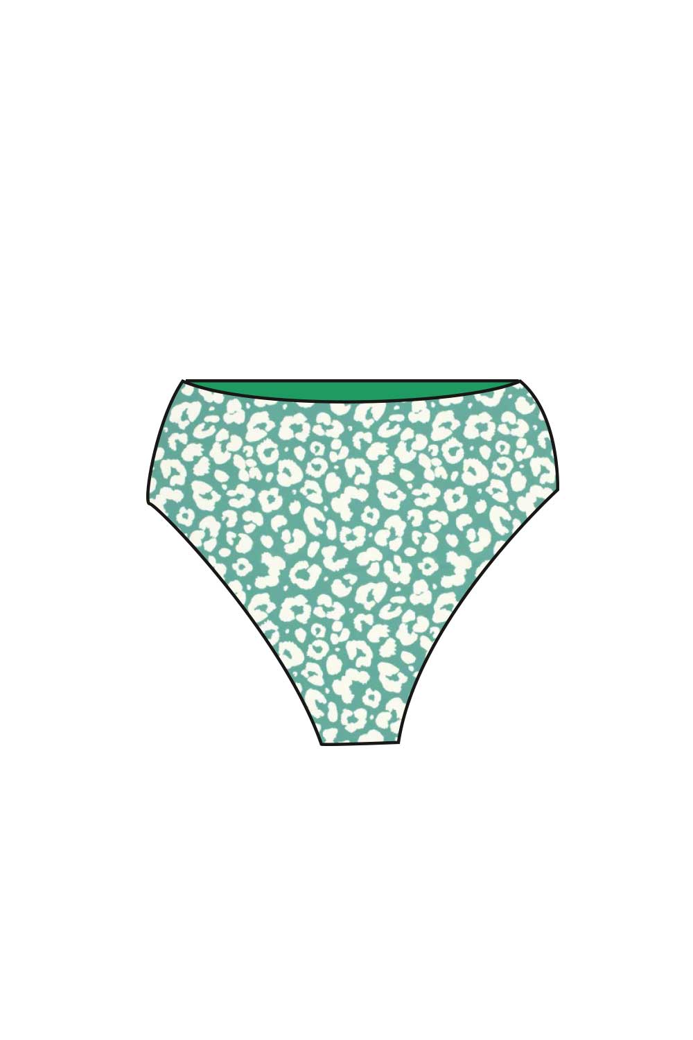 Bikinislip GERTI leo teal
