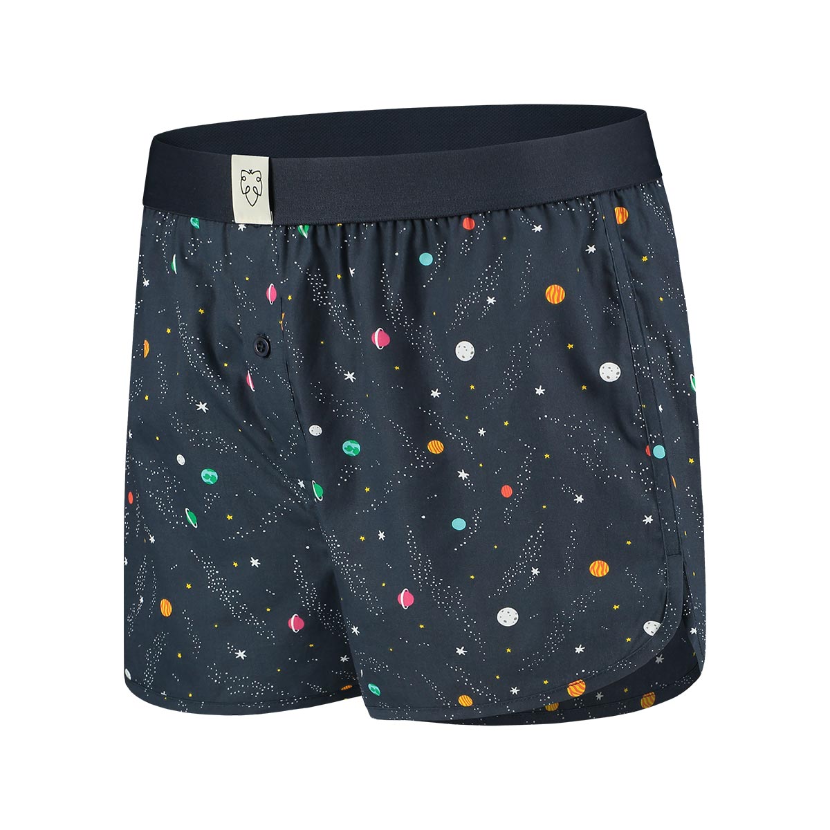 Boxer-Shorts mit Weltraum-Motiv von Adam Underwear aus Bio-Baumwolle