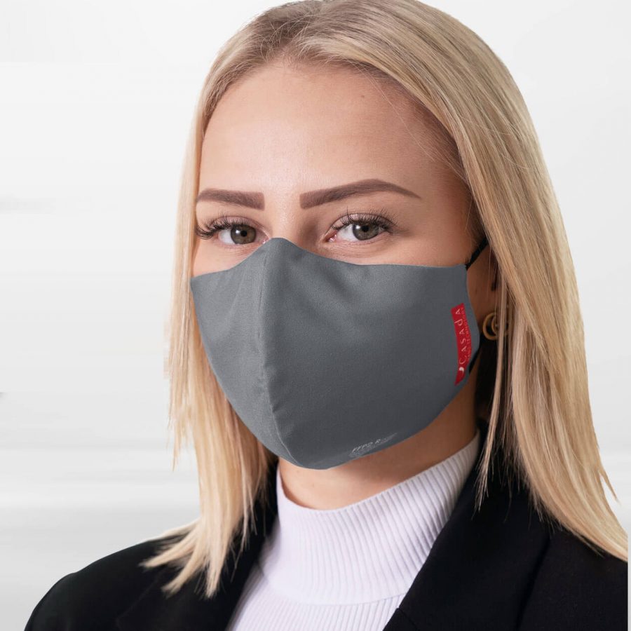 FFP2 Nano Pro Maske von Casada - wiederverwendbare Maske in Grau