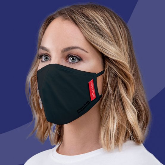 FFP" Nano-Maske aus Baumwolle in Schwarz