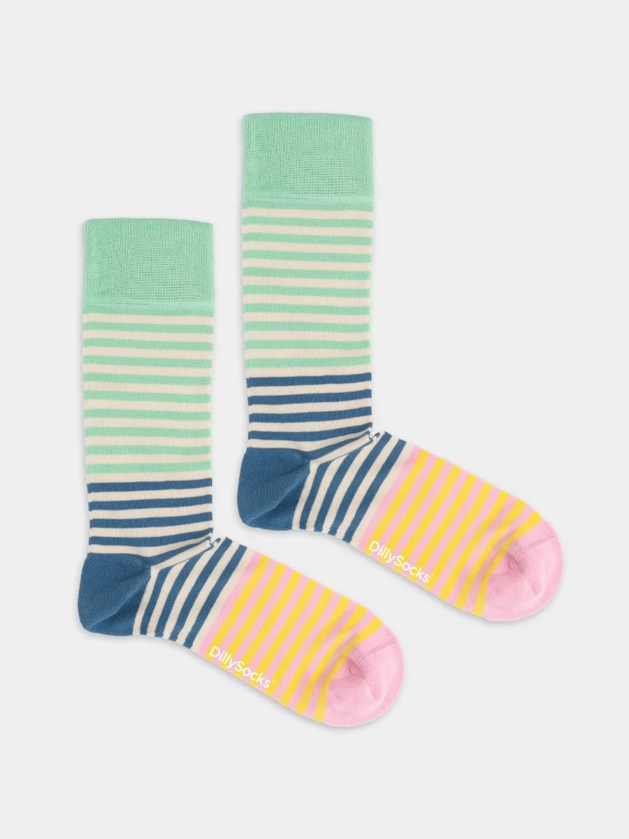 Gestreifte Socken Minty Stripes | DillySocks