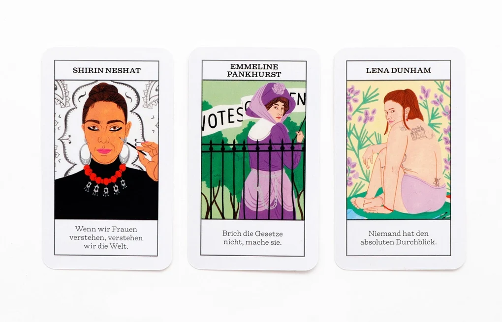 Feministinnen Orakel Mini mit 45 illustrierten Karten: Weisheiten starker Frauen von Beyoncé bis Angela Davis – inspirierend und ideal zum Verschenken.
